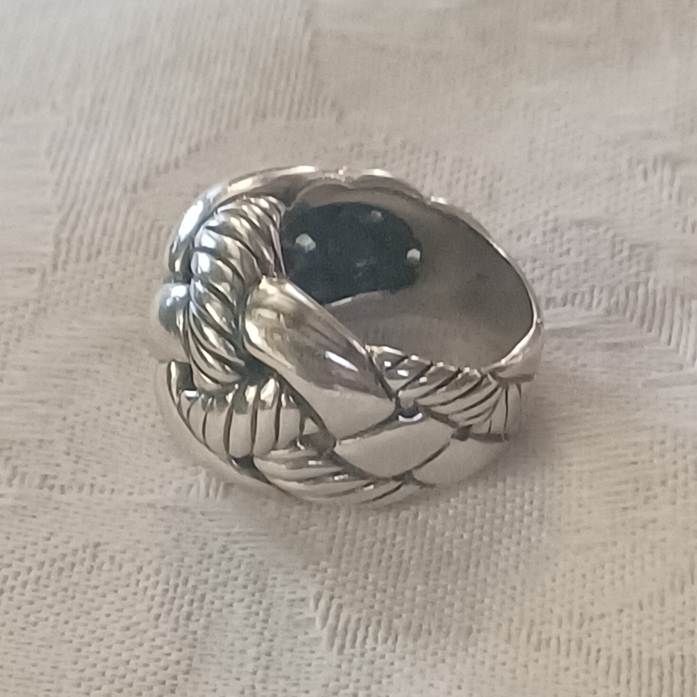 David Yurman Belmont Curb Chain Ring, SS, Size 6 - Picture 9 of 15